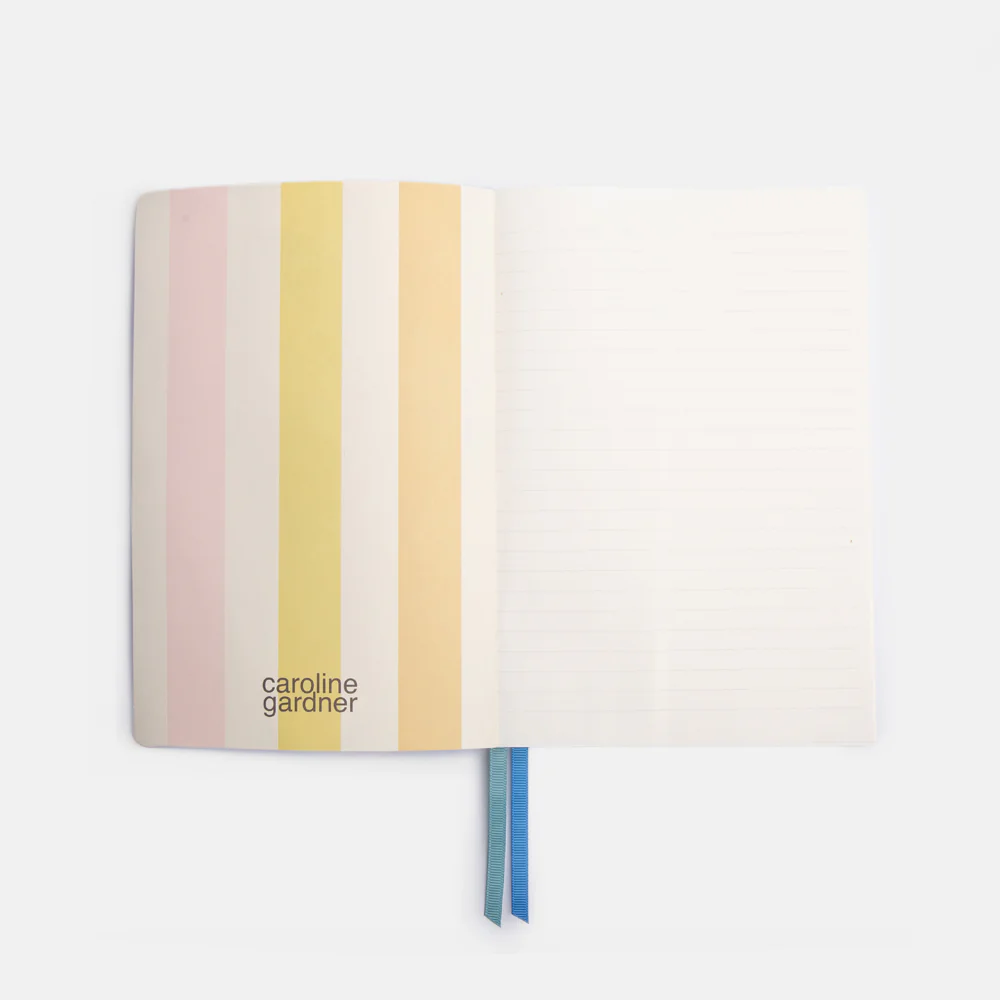 Caroline Gardner Mono Checkmate Hearts A5 Soft Cover Notebook