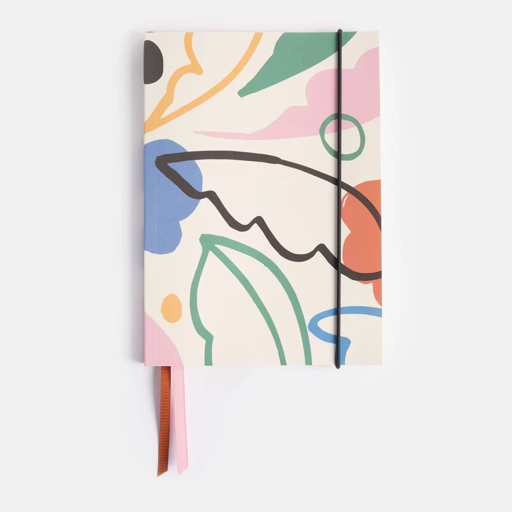Caroline Gardner Abstract Botanical A5 Soft Cover Notebook