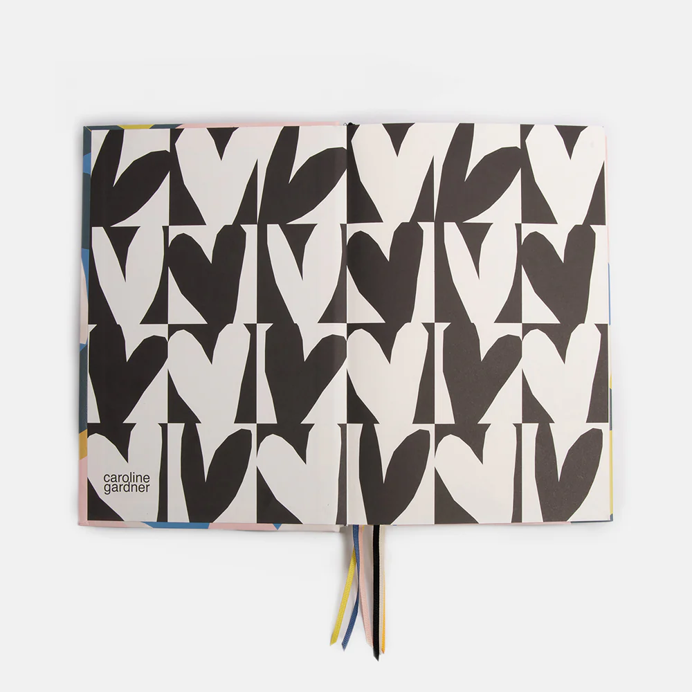 Caroline Gardner Confetti Hearts Multi Ribbon Notebook