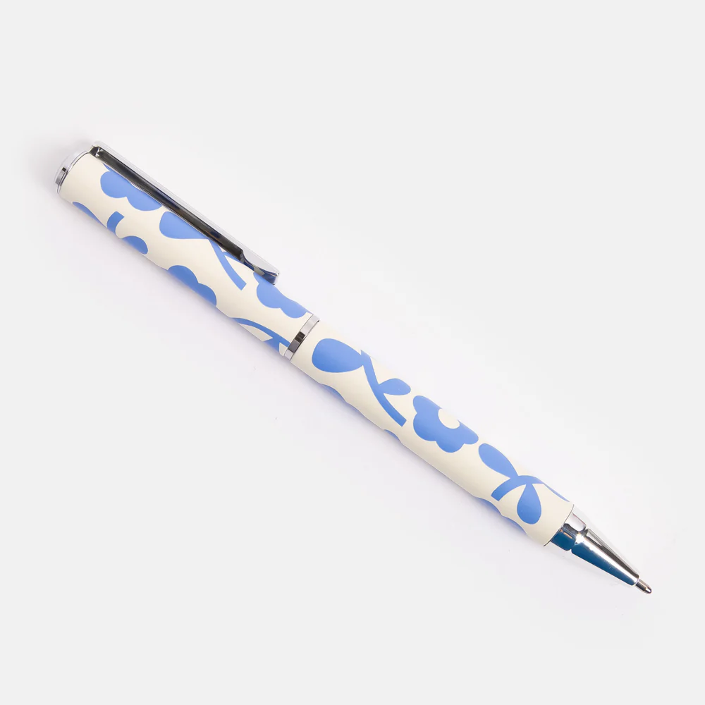 Caroline Gardner Blue Flower Boxed Pen