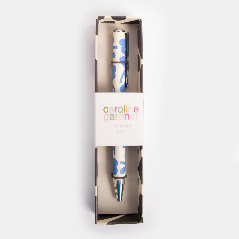 Caroline Gardner Blue Flower Boxed Pen