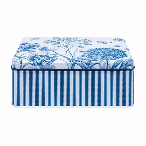 Sanderson Etching & Roses Deep Rectangular Tin