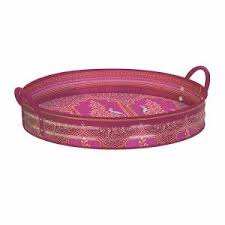 Sara Miller India Scalloped Archways Large Handle Tray