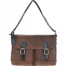Ashwood Leather Messenger Bag Oily Brown Edward