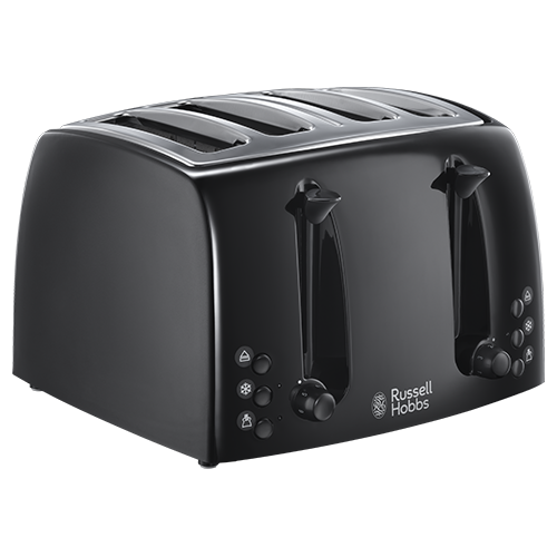 Russell Hobbs Textures 4 Slice Toaster - Black