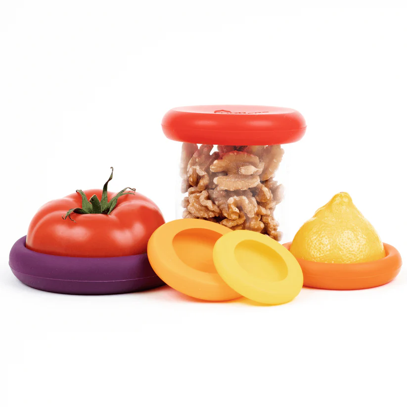 Food Huggers Set of 5 Reusable Food Savers -  Autumn Harvest