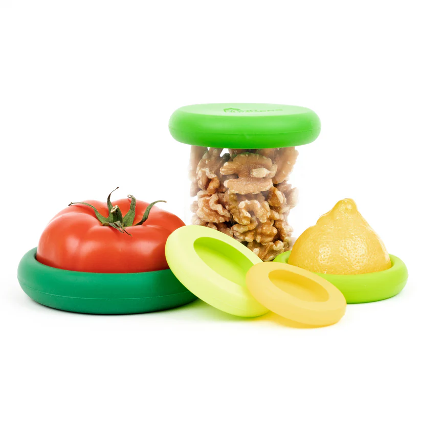 Food Huggers Set of 5 Reusable Food Savers - Sage Green