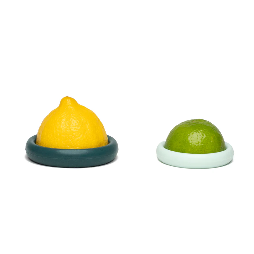 Food Huggers Set of 2 Reusable Citrus Savers - Forest Mint