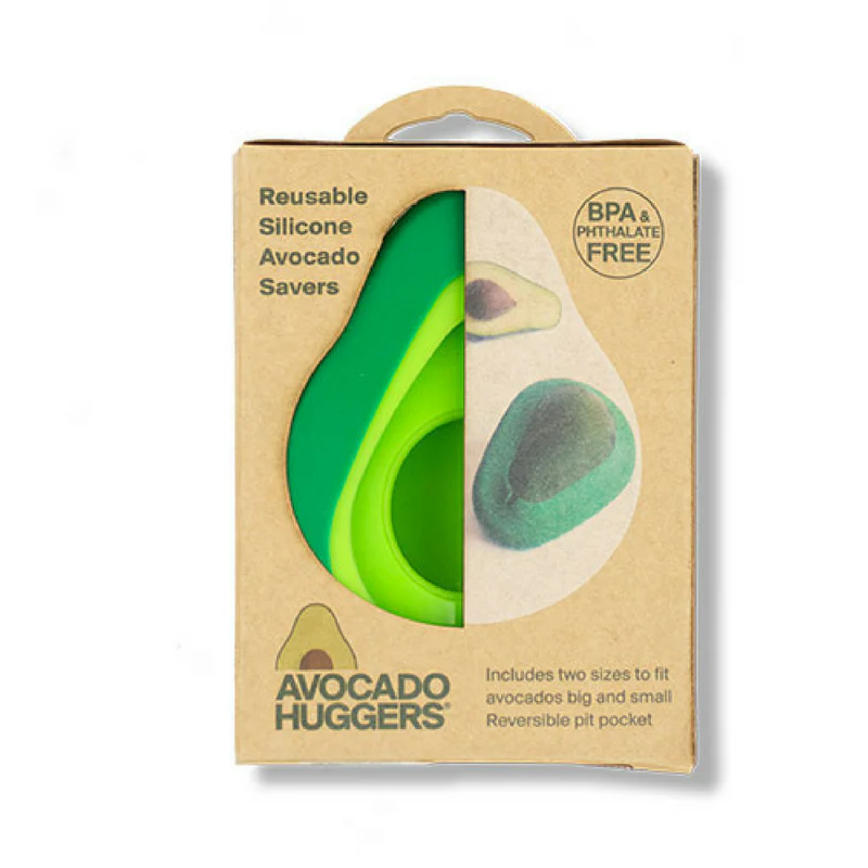Food Huggers Set of 2 Reusable Avocado Huggers - Fresh Green