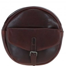 Ashwood Leather Round Crossbody Bag - Brandy P-66