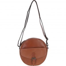 Ashwood Leather Round Crossbody Bag - Tan P-66