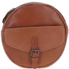 Ashwood Leather Round Crossbody Bag - Tan P-66
