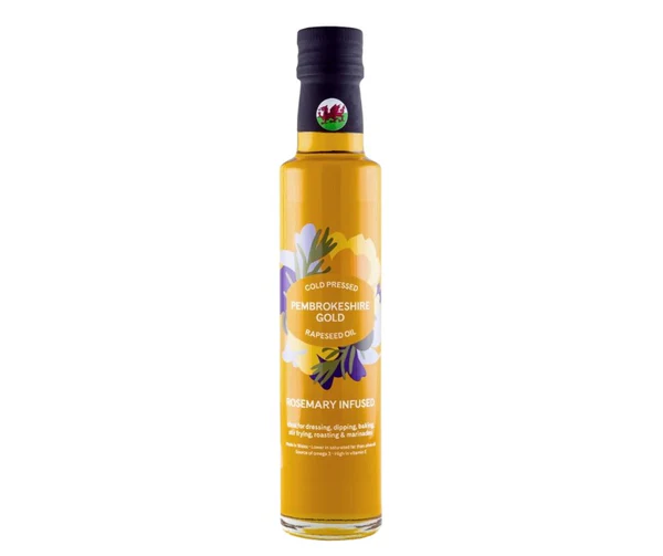 Pembrokeshire Gold Rosemary Infused Rapeseed Oil 250ml