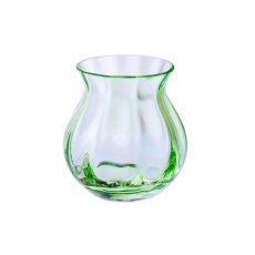Dartington Crystal Artisan Collection Round Vase - Moss Green