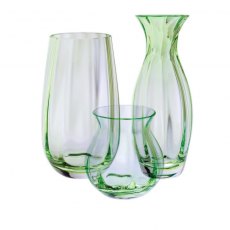 Dartington Crystal Artisan Collection Dewdrop Vase - Moss Green