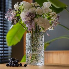 Dartington Crystal Botanical Clear Triangular Vase