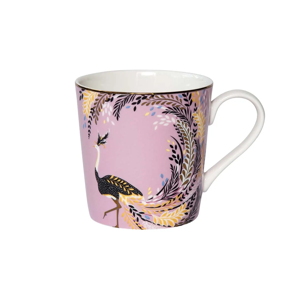 Sara Miller Ostrich Tail Feathers Mug
