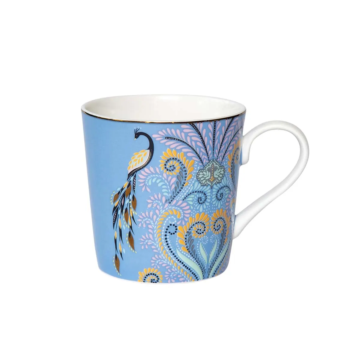 Sara Miller Peacock Filigree Mug