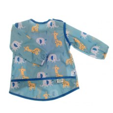 Ziggle Coverall Feeding Bib - Giraffe & Elephant