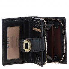 Ashwood Leather Lock Purse Black V90
