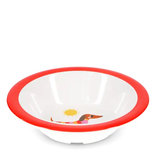 Rex London Children's Melamine Bowl - Sunny Sausage Dog