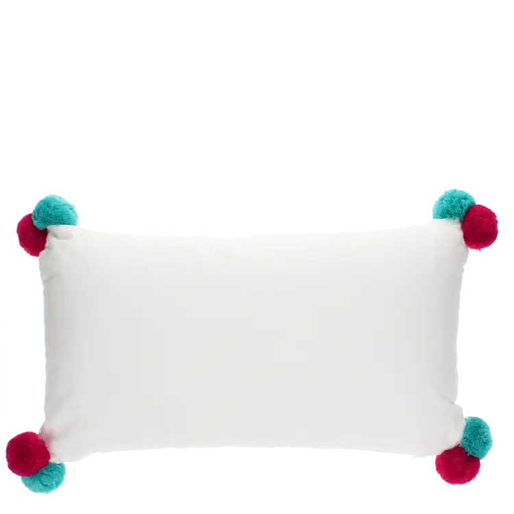 Rex London Embroidered Cushion with Pom Poms - Sausage Dog