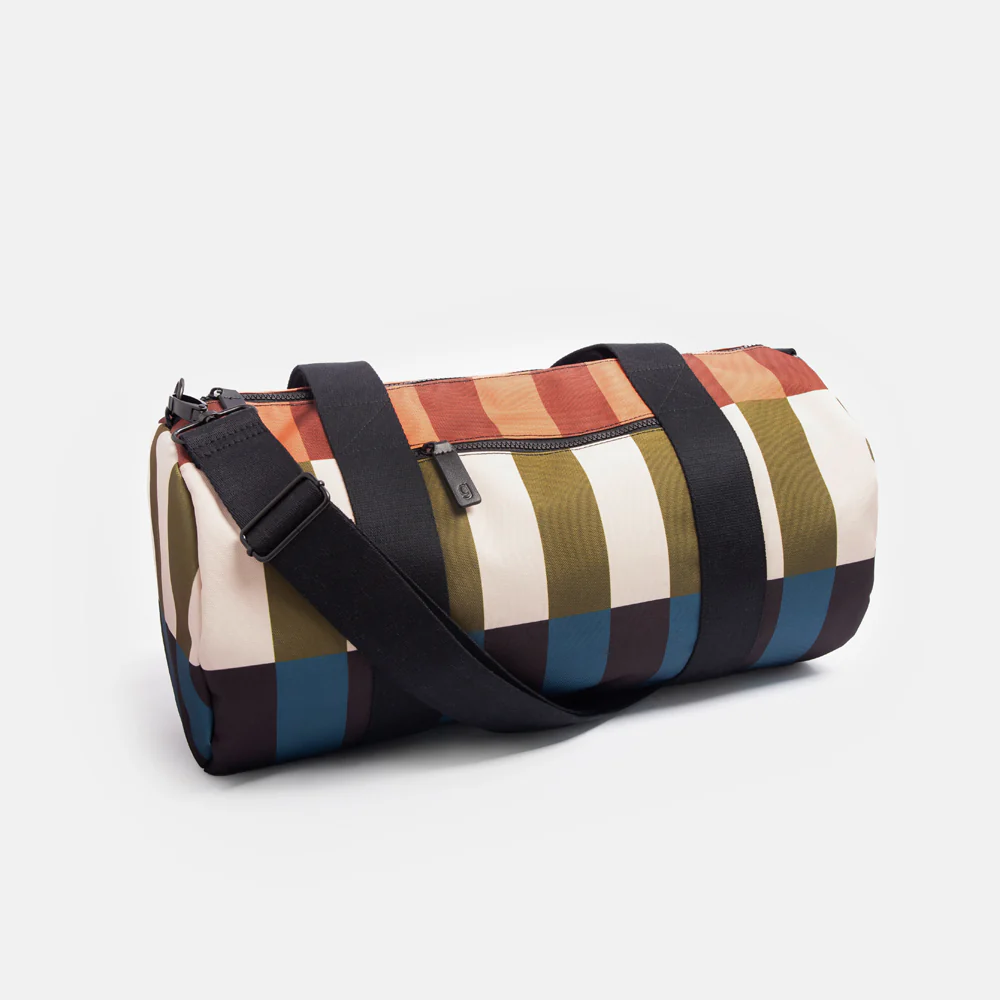 Caroline Gardner Retro Stripe Duffel Gym Bag
