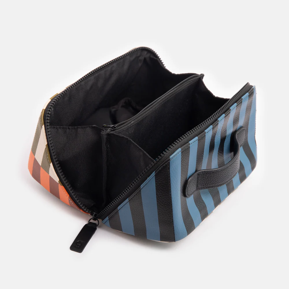 Caroline Gardner Retro Stripe Flat Lay Wash Bag