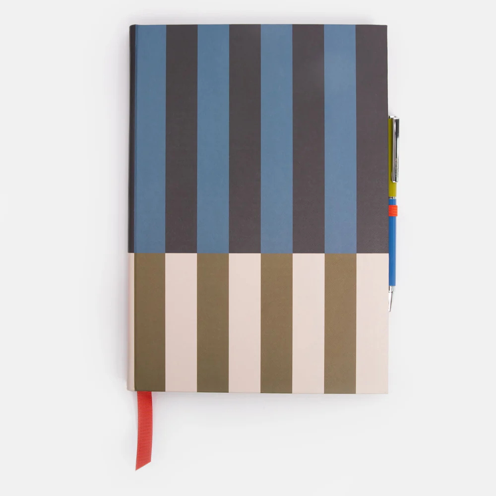 Caroline Gardner Block Stripe Casebound Notebook & Pen Set