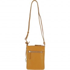 Ashwood Leather Twist Lock Crossbody Bag - Mustard Y-51