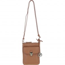 Ashwood Leather Twist Lock Crossbody Bag - Butterscotch Y-51