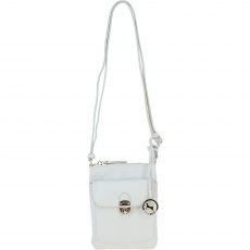 Ashwood Leather Twist Lock Crossbody Bag - White Y-51