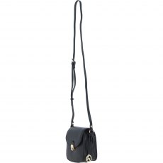 Ashwood Leather Crossbody Bag with Twist Lock - Black Y-52