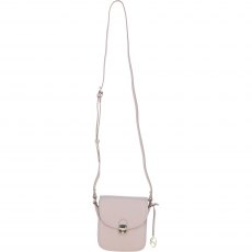 Ashwood Leather Crossbody Bag with Twist Lock - Beige Y-52