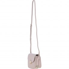 Ashwood Leather Crossbody Bag with Twist Lock - Beige Y-52