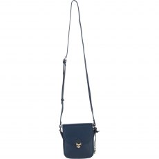 Ashwood Leather Crossbody Bag with Twist Lock - Navy Y-52