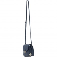 Ashwood Leather Crossbody Bag with Twist Lock - Navy Y-52