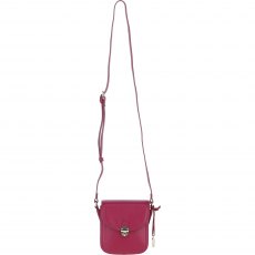 Ashwood Leather Crossbody Bag with Twist Lock - Raspberry Y-52