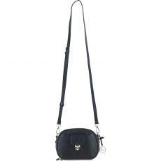 Ashwood Leather Compact Crossbody Bag with Twist Lock & Adjustable Strap - Black Y-53