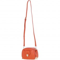 Ashwood Leather Compact Crossbody Bag with Twist Lock & Adjustable Strap - Orange Y-53