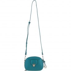 Ashwood Leather Compact Crossbody Bag with Twist Lock & Adjustable Strap - Green Y-53