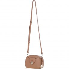 Ashwood Leather Compact Crossbody Bag with Twist Lock & Adjustable Strap - Butterscotch Y-53