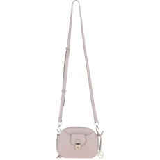 Ashwood Leather Compact Crossbody Bag with Twist Lock & Adjustable Strap - Beige Y-53