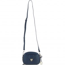 Ashwood Leather Compact Crossbody Bag with Twist Lock & Adjustable Strap - Navy Y-53
