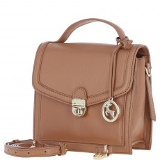 Ashwood Leather Compact Flap Over Handbag with Detachable Crossbody Strap - Butterscotch Y-54