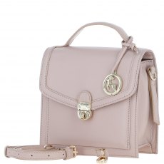Ashwood Leather Compact Flap Over Handbag with Detachable Crossbody Strap - Beige Y-54