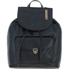 Ashwood Leather Twist Lock Small Backpack - Black Y-57