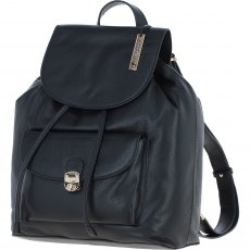Ashwood Leather Twist Lock Small Backpack - Black Y-57