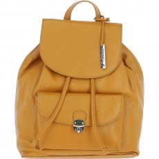Ashwood Leather Twist Lock Small Backpack - Mustard Y-57