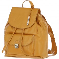 Ashwood Leather Twist Lock Small Backpack - Mustard Y-57